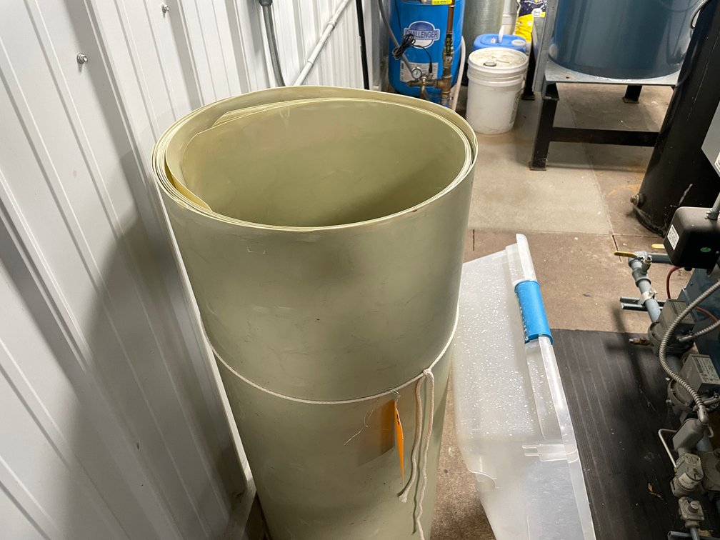 Poly Slip Sheets and Trash Bin of Rags