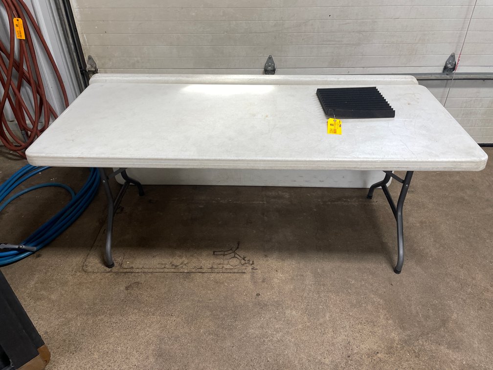 (2) Lifetime 6' Folding Tables and Other Table