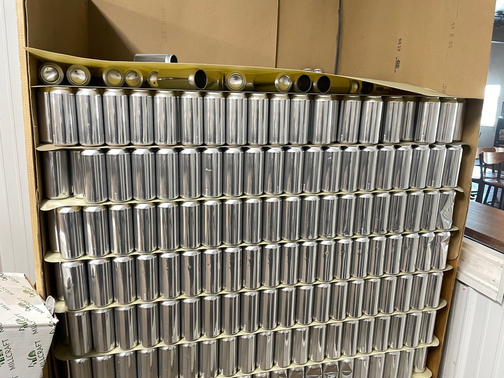 Partial Pallet of New Empty 12 Oz. Aluminum Cans