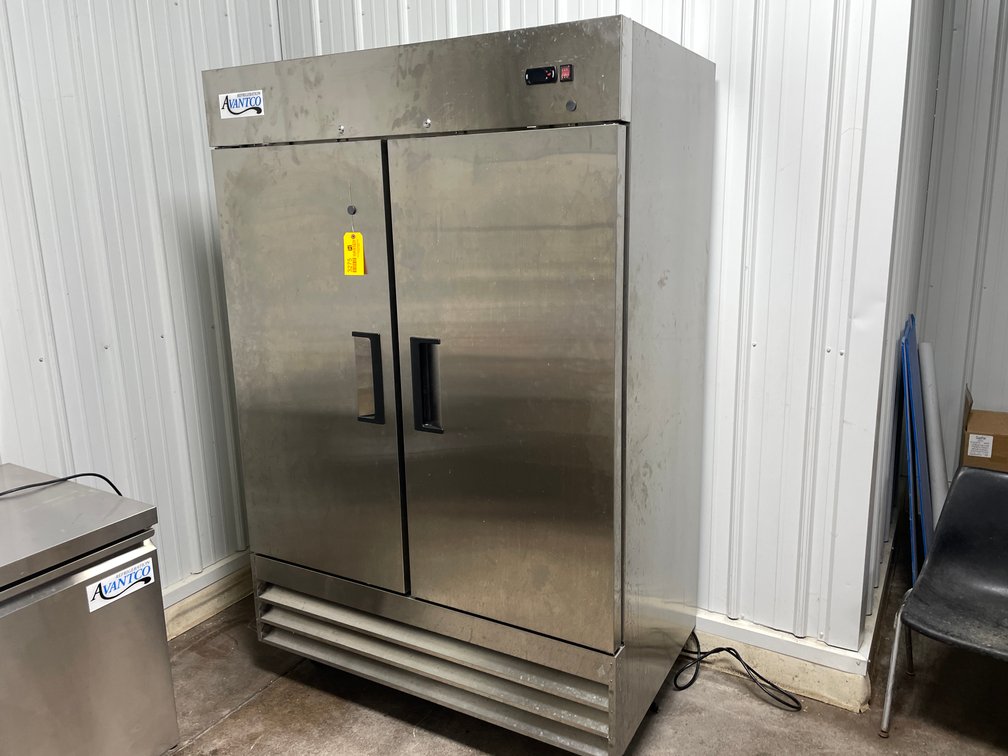 Avantco Stainless Steel Vertical Freezer on Casters
