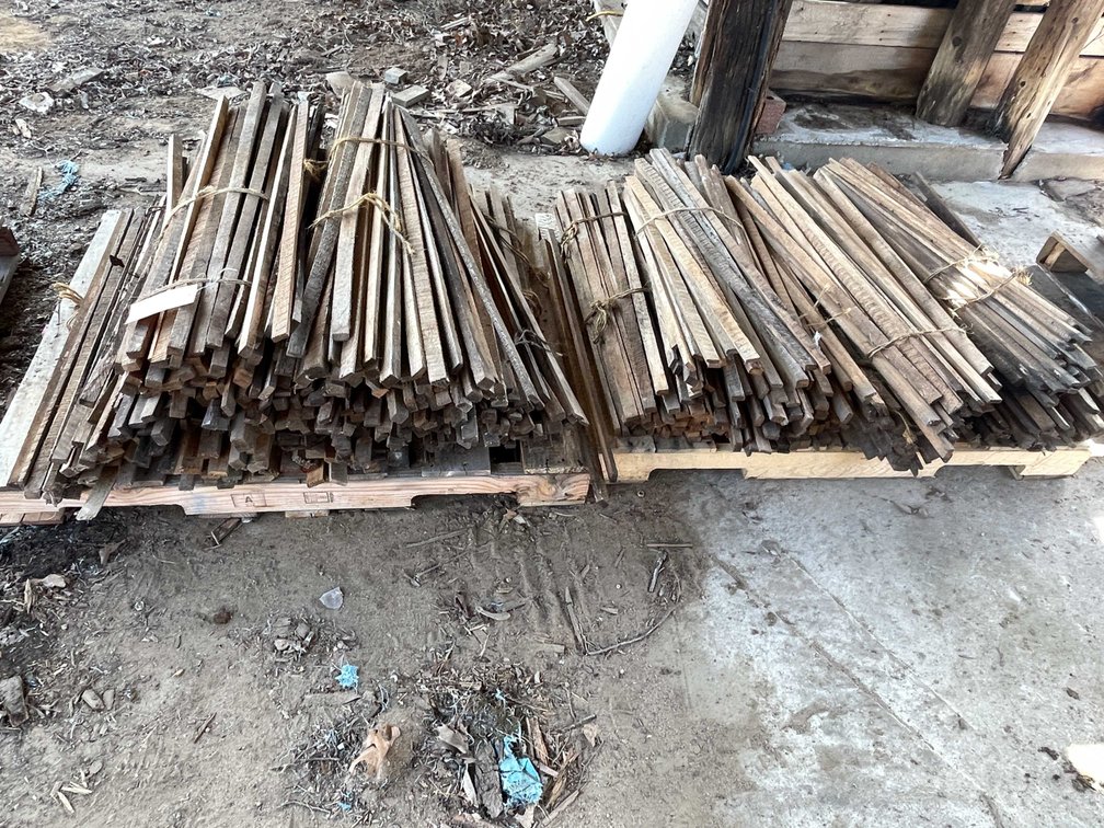 (2) Pallets Of Wooden Snow Fence Stakes