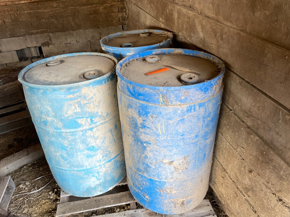 (3) Poly 55 Gallon Barrels
