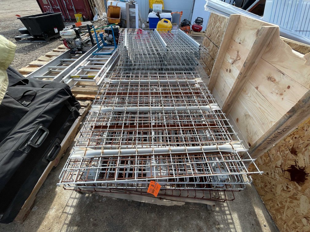 (2) Pallets of Wire Rack Shelves