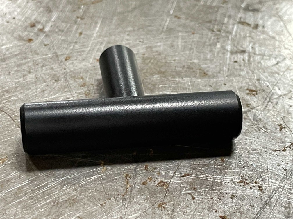 Black Solid T Shaped Cabinet Knob Pull (PR10)