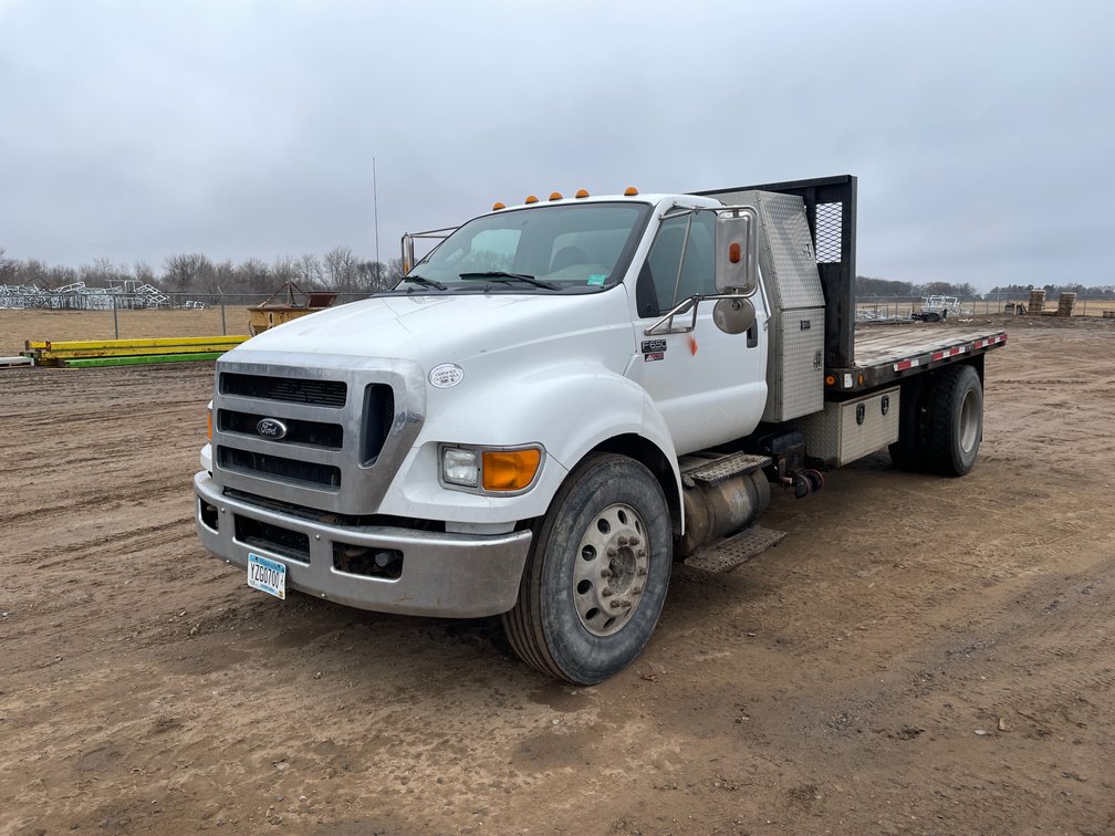 2012 Ford F650 Super Duty Flatbed Truck (Has MN Title)