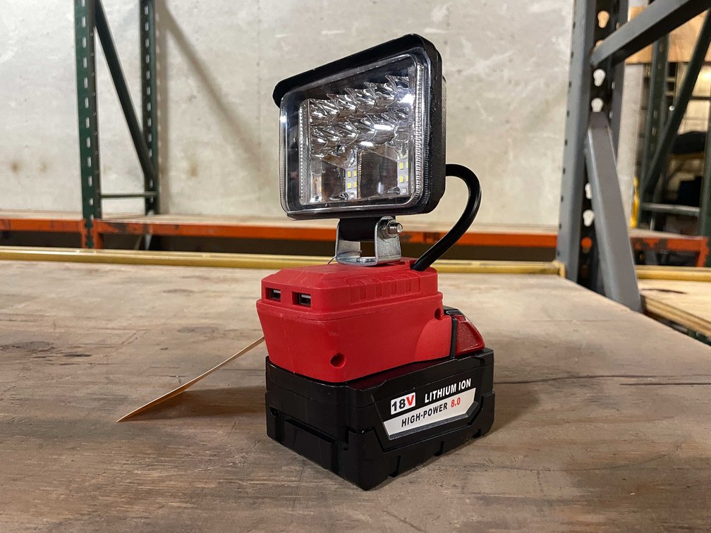 Milwaukee Compatible 18 Volt LED Work Light with 8.0ah Battery (PR12)