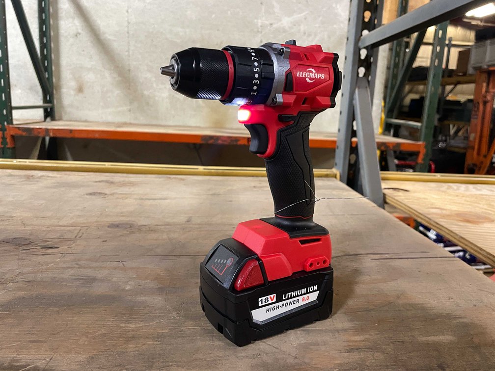 Milwaukee Compatible 18 Volt Cordless Hammer Drill and Battery (PR12)