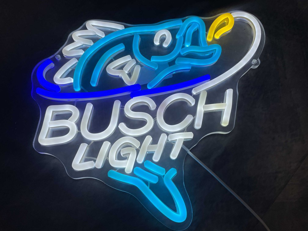 Busch Light Largemouth Bass LED Neon Sign (T6)