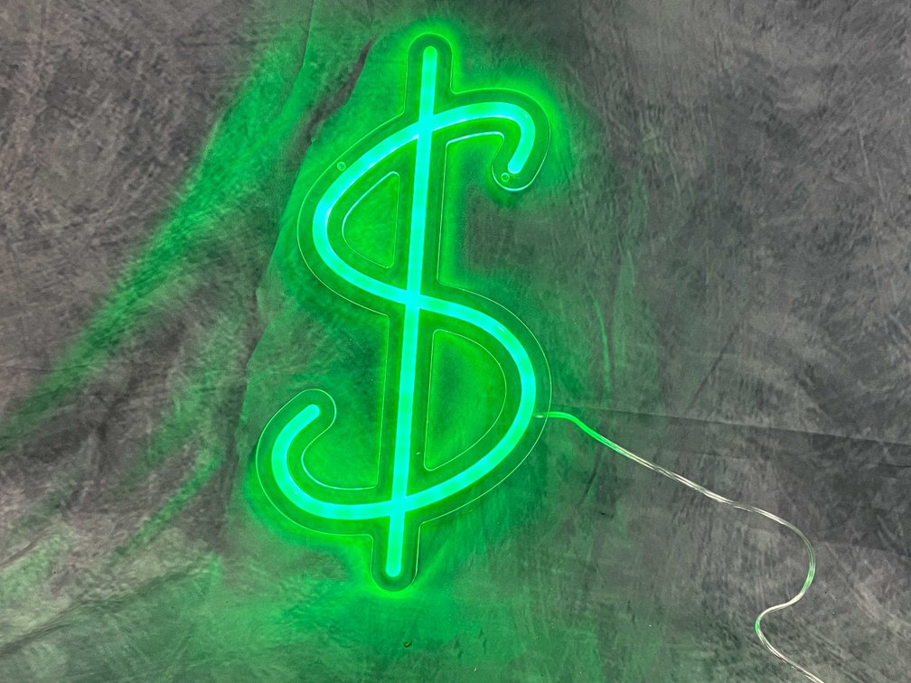 Dollar Sign $ LED Neon Sign (T6)