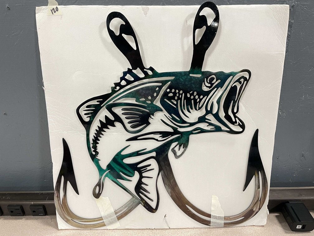 Laser Cut Walleye with Fish Hooks (T2)