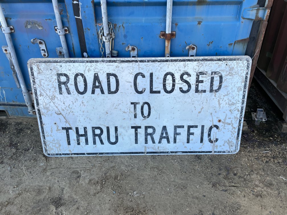 Metal Retired Road Sign