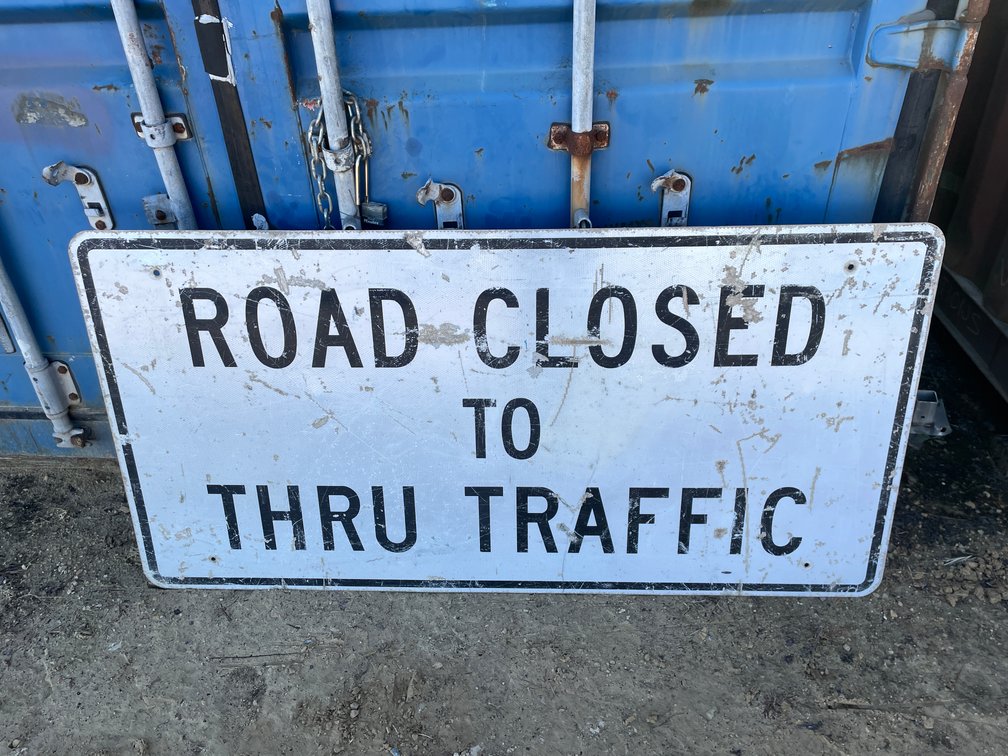 Metal Retired Road Sign