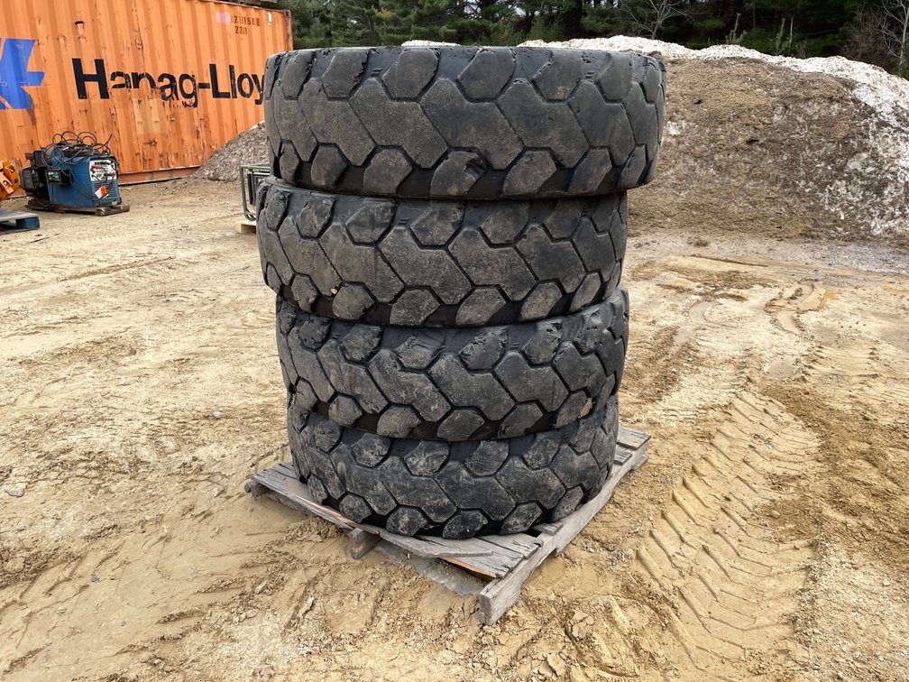 Set of (4) Firestone Brand Telehandler Tires on Rims
