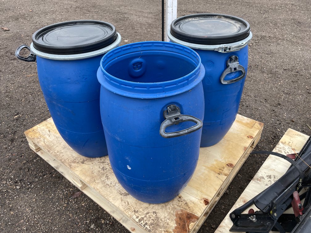 (3) Poly Barrels