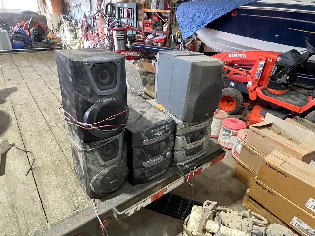 (2) Bookshelf Stereo Systems