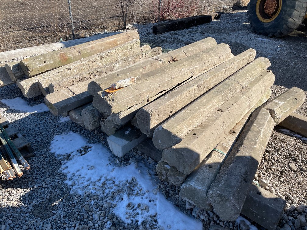 Pallet of Parking Spot Concrete Curbs