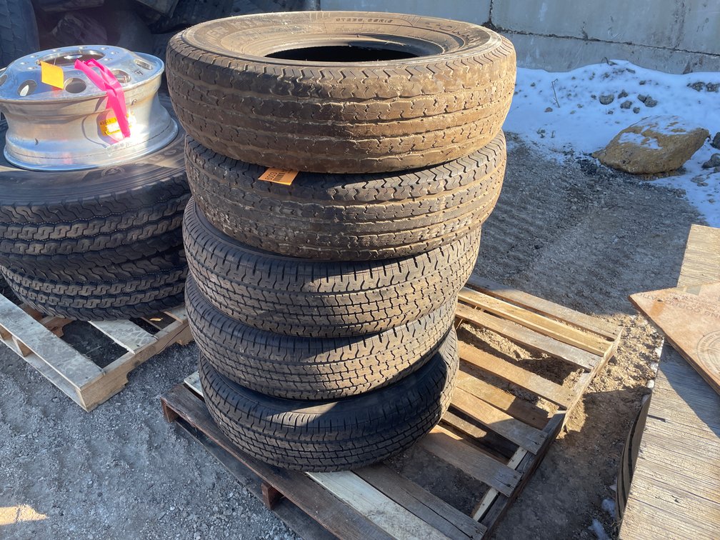 Set of (5) Power King Trailer Tires