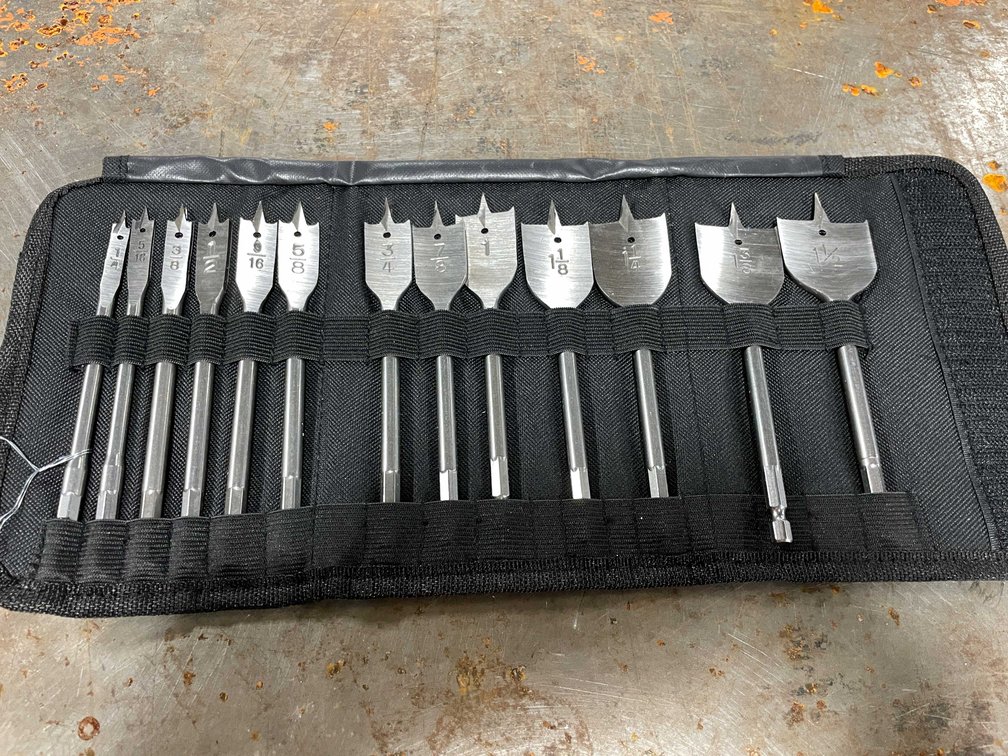 New 13 Piece Spade Drill Bit Set (CW)