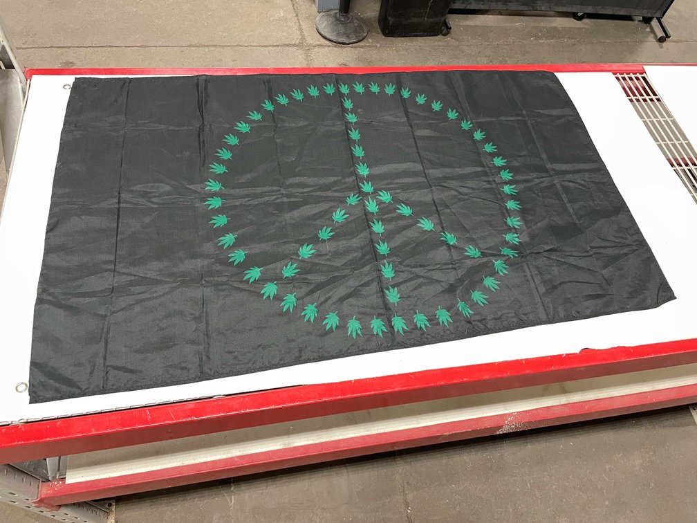 Large Flag of Peace Symbol With 420 (T2)
