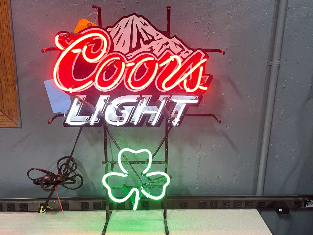 Coors Shamrock Neon Sign