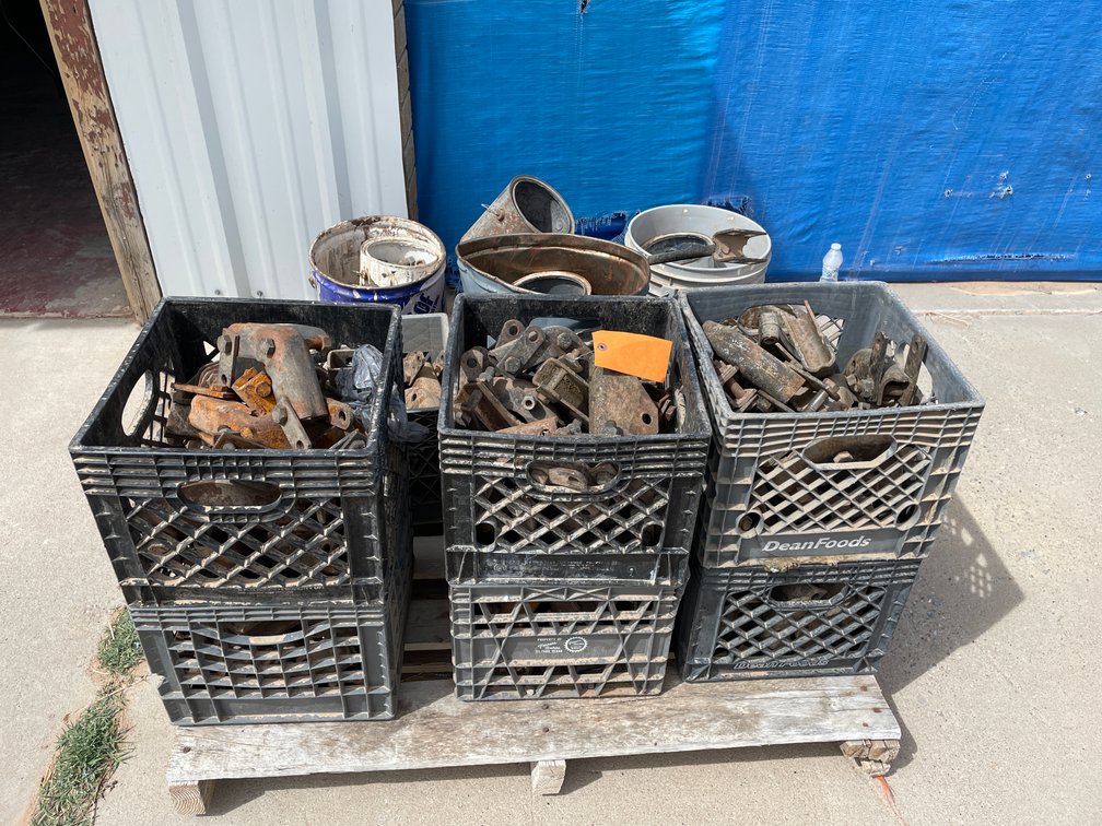 Pallet of Trailer Axle Mounting Hardware