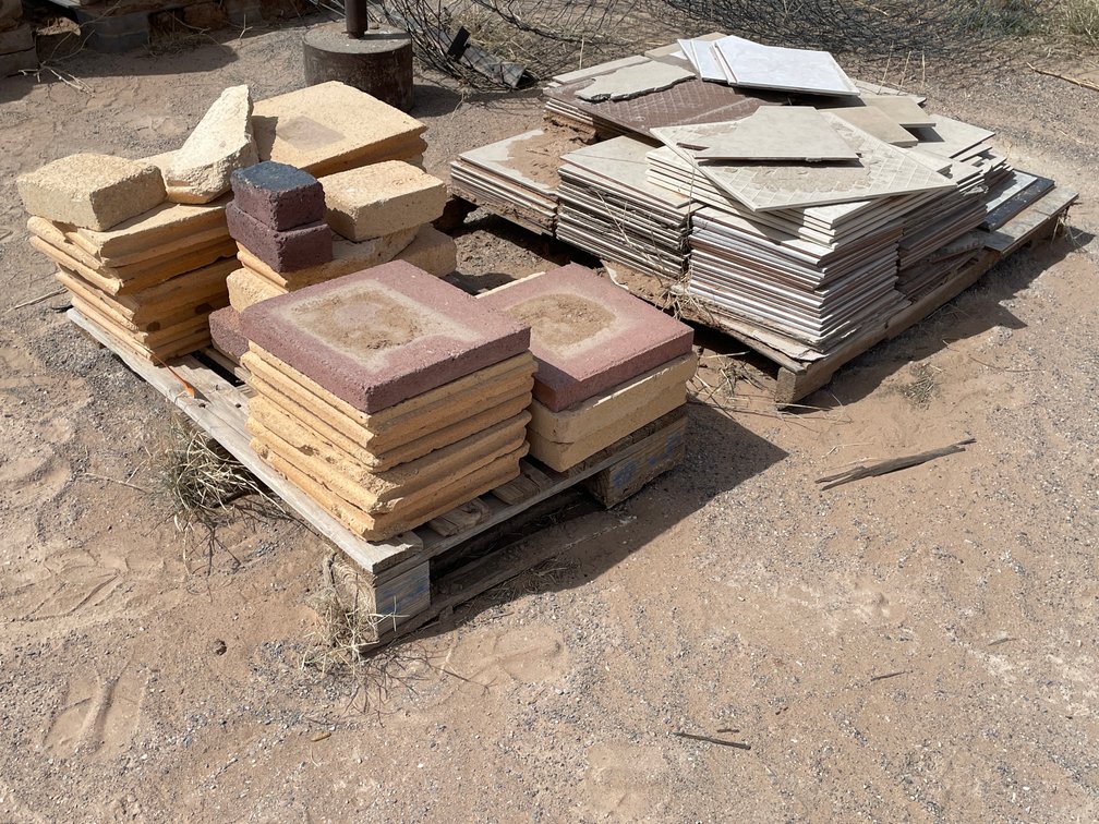(2) Pallets of Tiles and Blocks