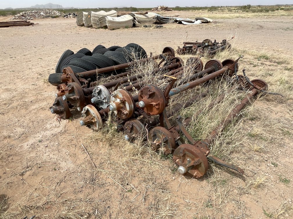 Lot of Axles and Tires