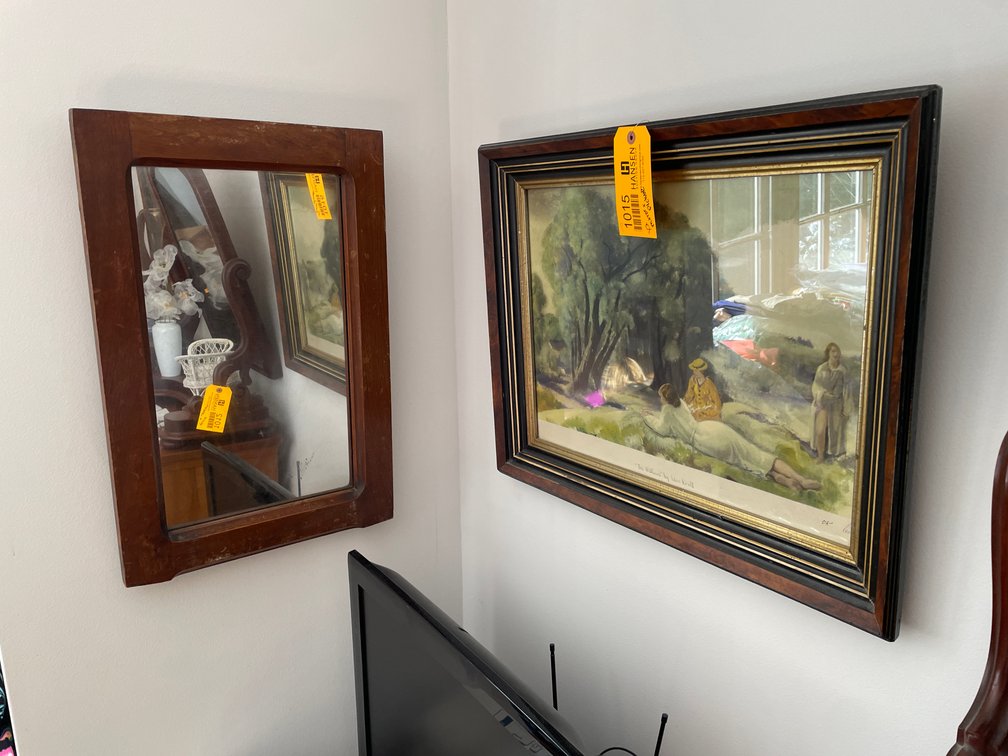 "The Willows" Print in Frame and Mirror