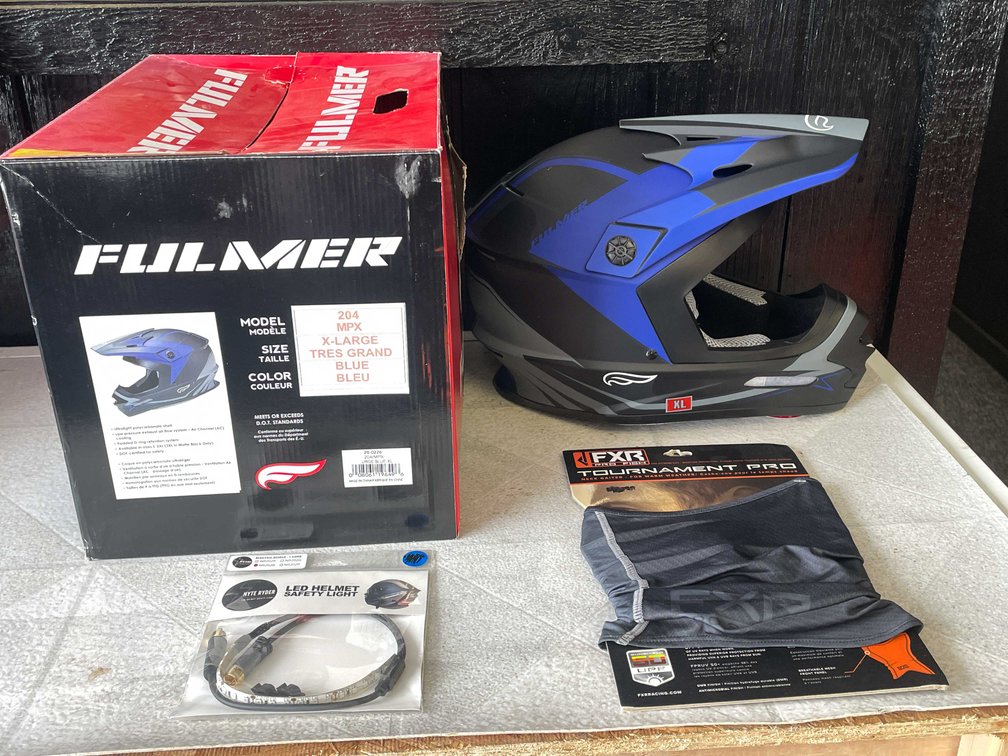 Fulmer Helmet & Neck Gaiter & LED Helmet Safety Light