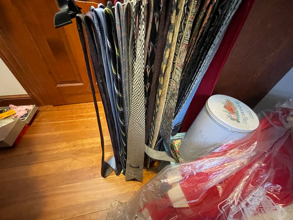 Various Dress Ties and Men's Dress Shoes