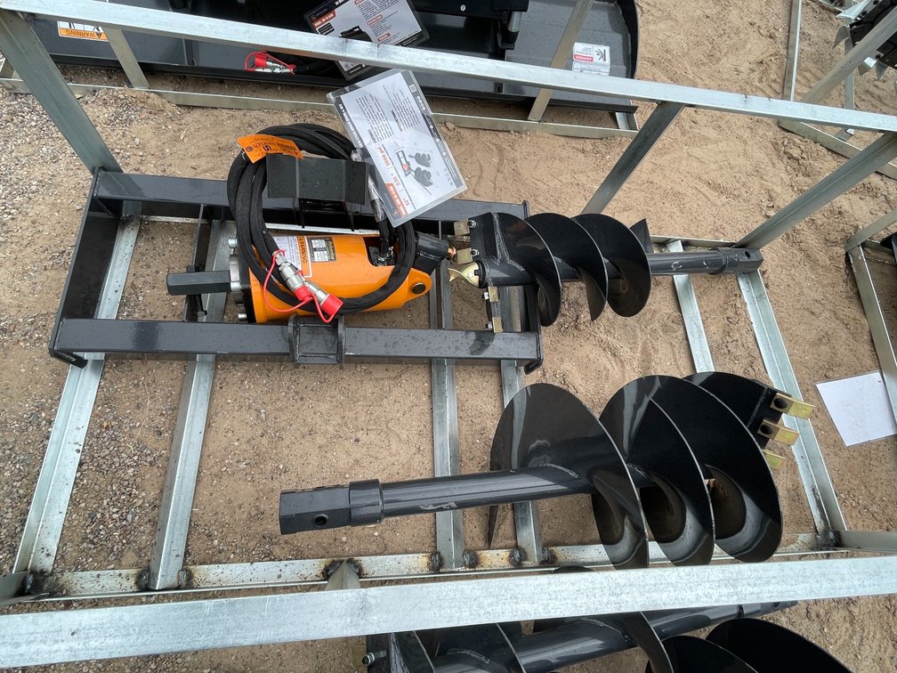 Unused 2026 Wolverine Skid Steer Auger Drive and Bit Attachment
