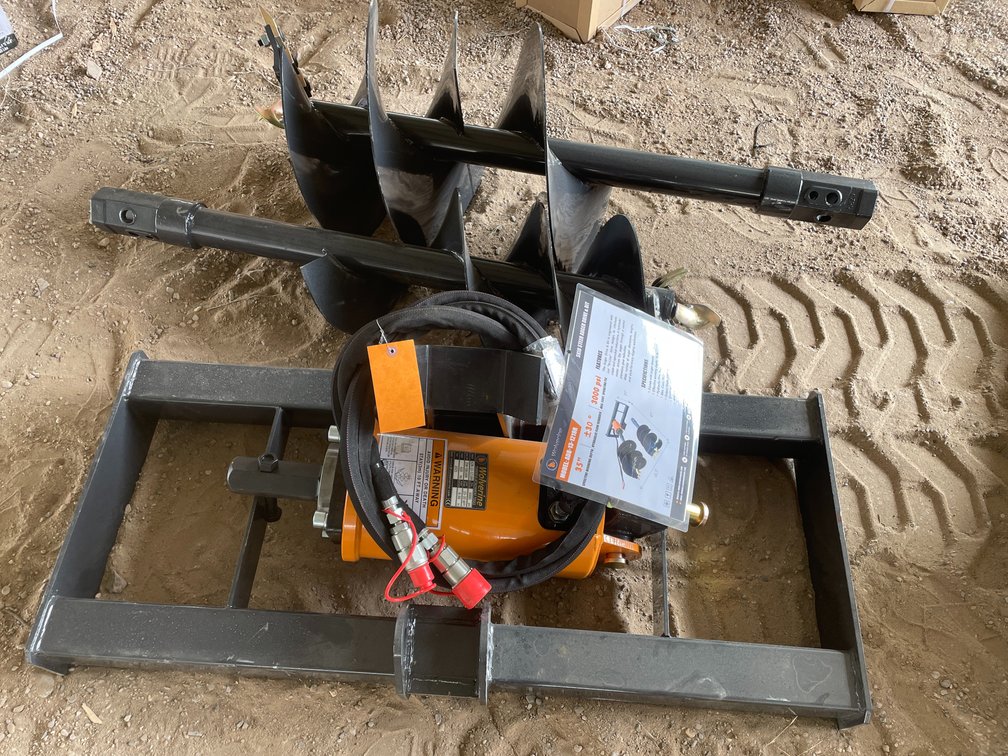 Unused 2026 Wolverine Skid Steer Auger Drive and Bit Attachment