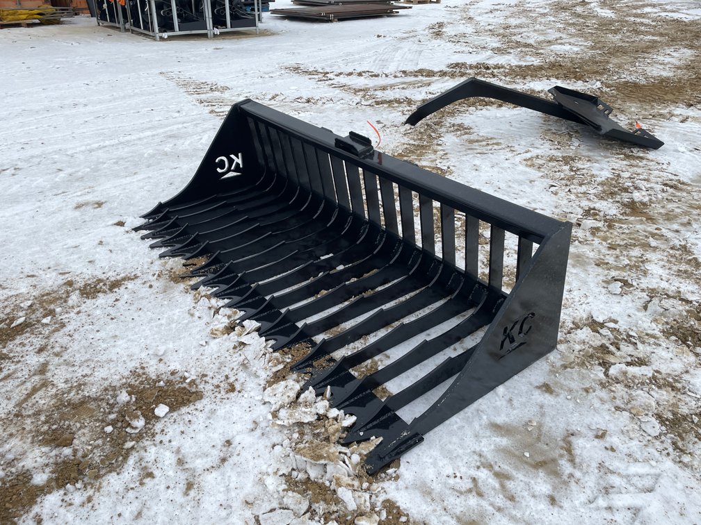 Skid Steer Mount 76", Skeleton Bucket