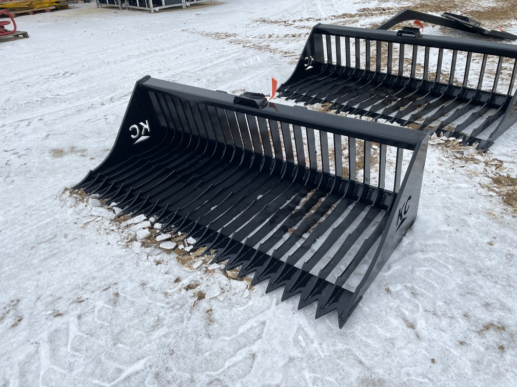 Skid Steer Mount 72" Fine Tooth Skeleton Bucket