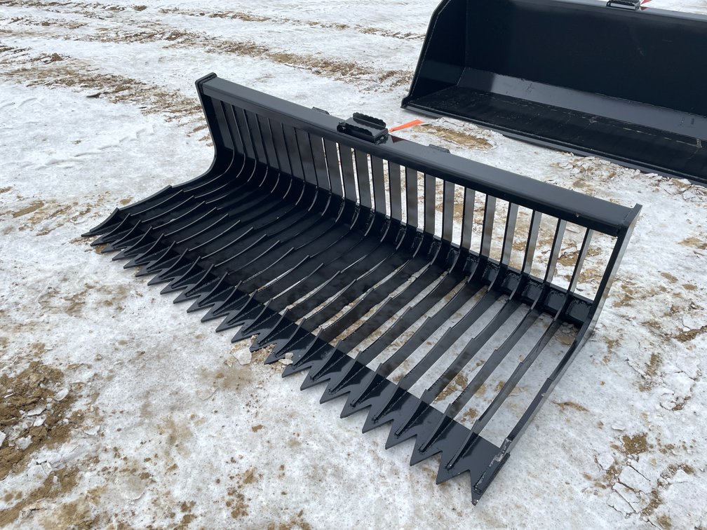 Skid Steer Mount 72" Fine Tooth Skeleton Bucket