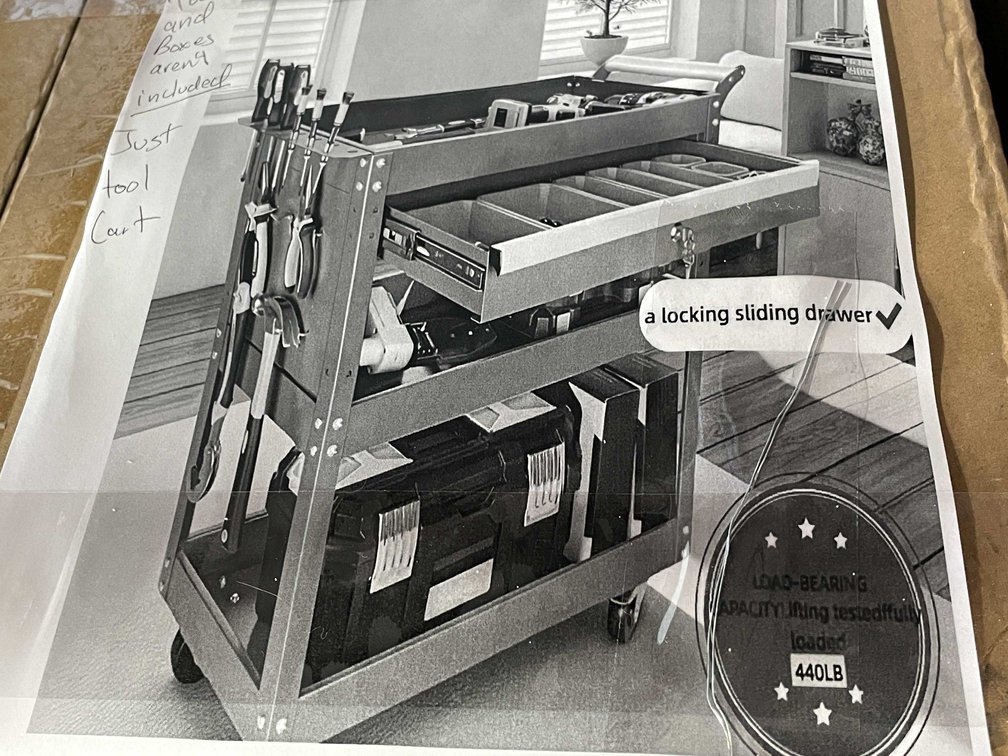 New 3 Tier Tool Cart (CW)