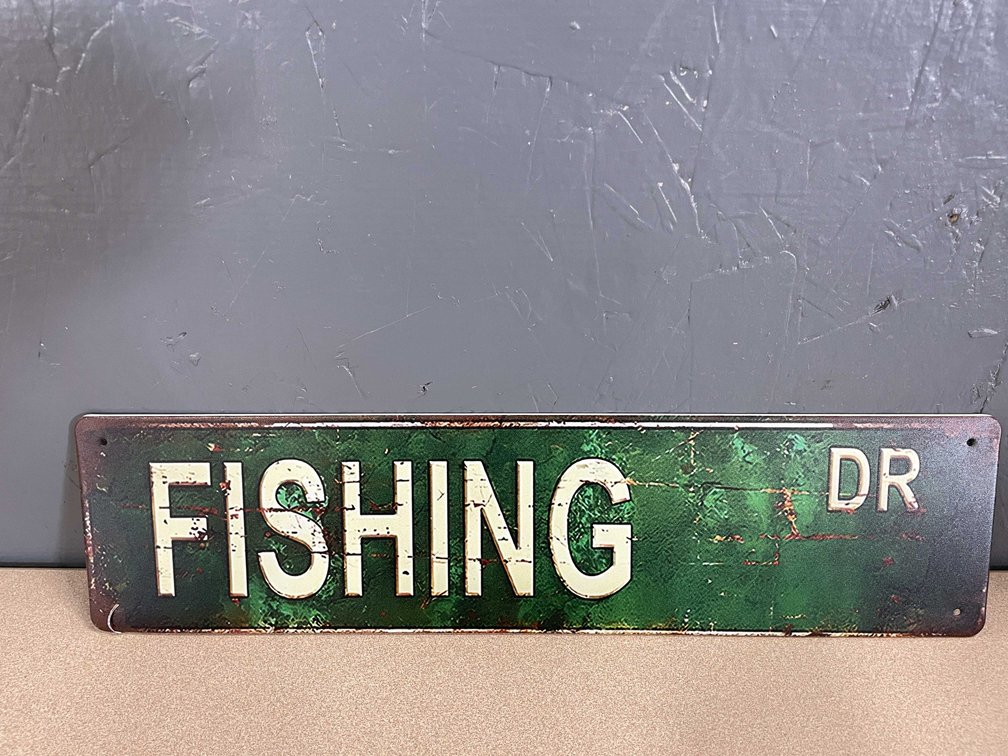 Collectible Metal Fishing Wall Sign  (T2)