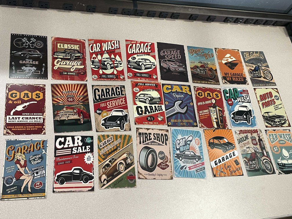Wall Signs, Auto, Motorcycle, Gas, Oil and More (T2)