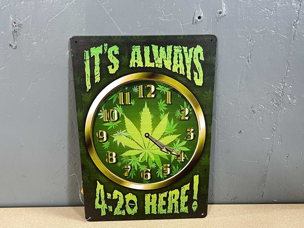 Novelty Metal Wall Sign Marijuana Related (T2)
