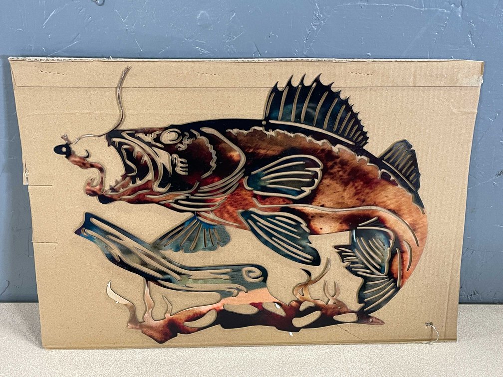 Laser Cut Metal Sign of Walleye  (T2)