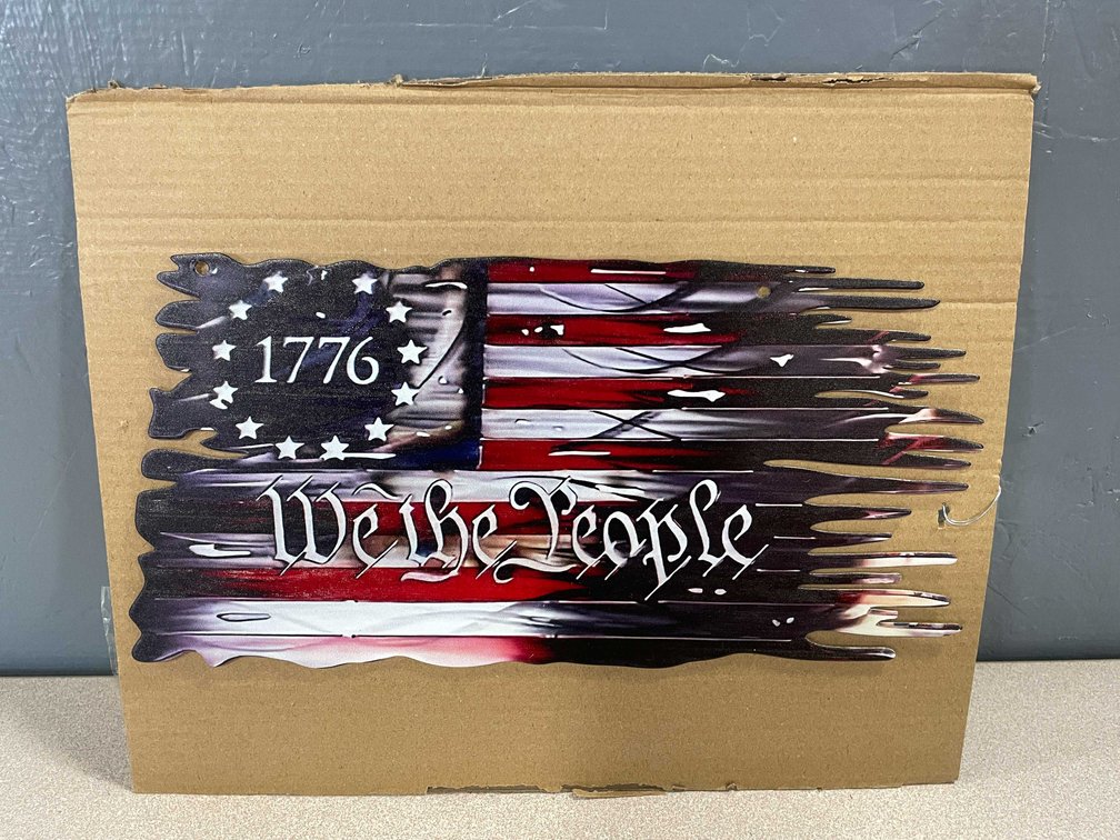 Laser Cut Metal Sign of The United States Flag (T2)