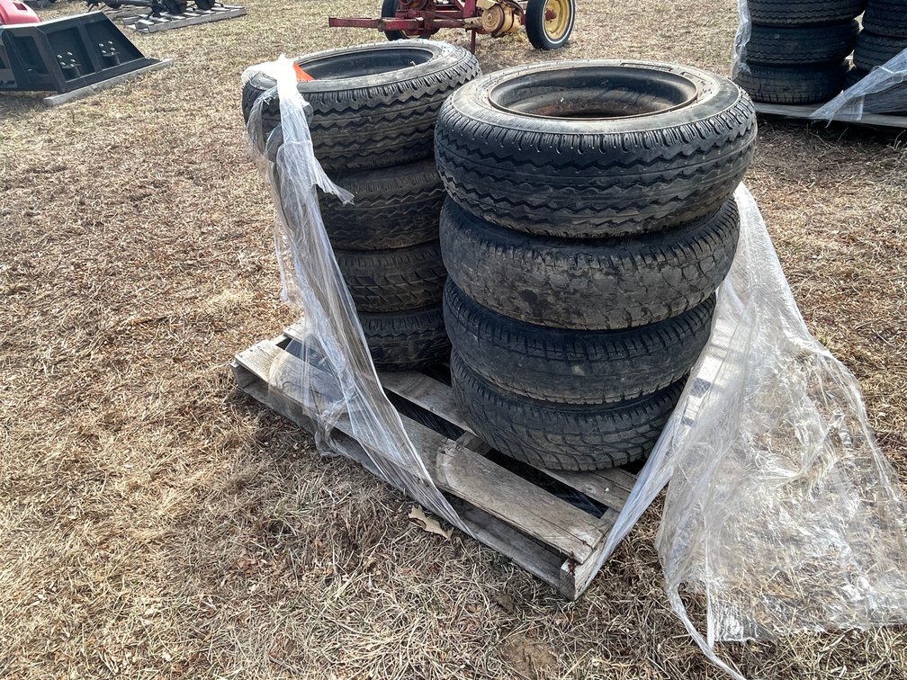 (8) 14.5" Trailer House Tires on Rims
