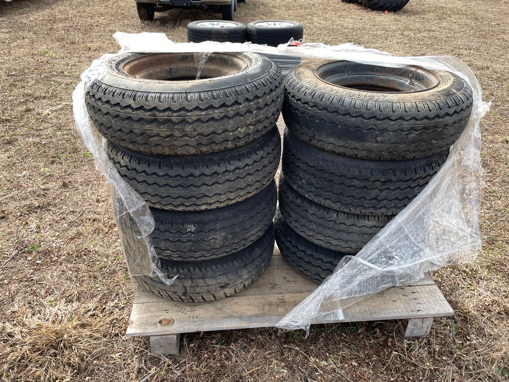 (8) 14.5" Trailer House Tires on Rims