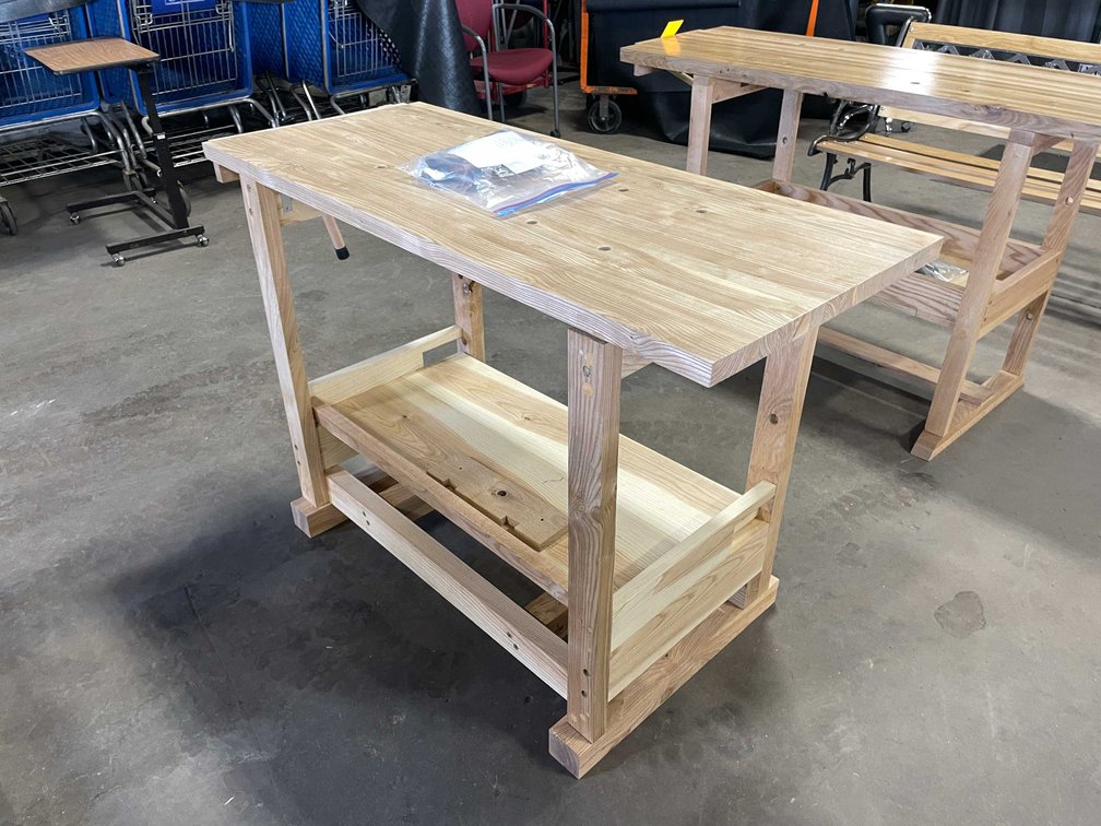 Handmade Heavy Duty Woodworking Bench (D)