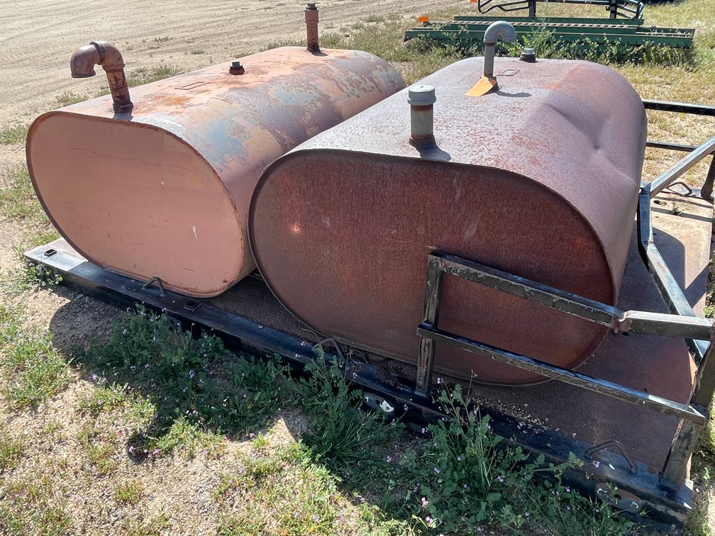 Fuel Barrels on Metal Platform