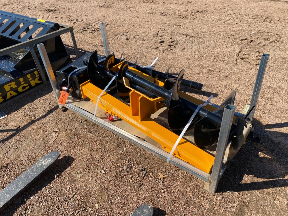 New Hydraulic Auger Attachment With (3) Bits