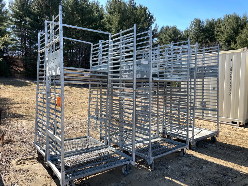 (6) Metal Greenhouse Rolling Racks