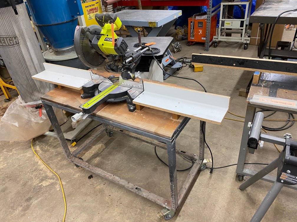 Ryobi 10" Sliding Miter Saw on Rolling Table