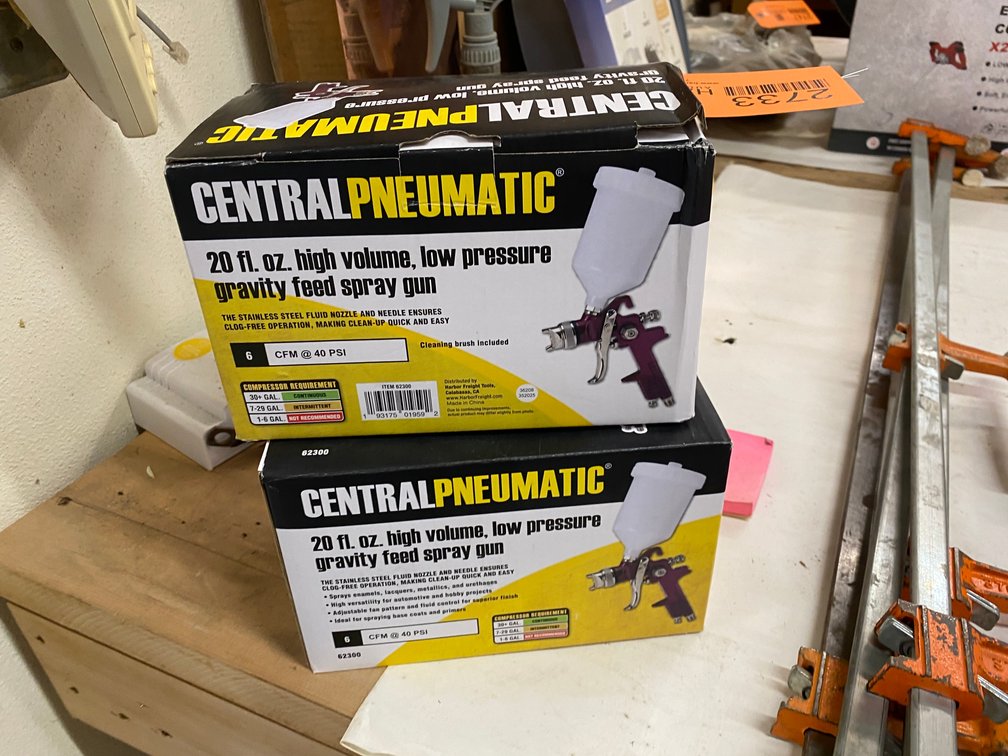 (2) Central Pneumatic Paint Spray Guns