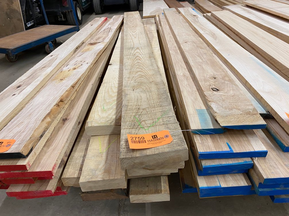 Stack of Rough Sawn Ash Boards